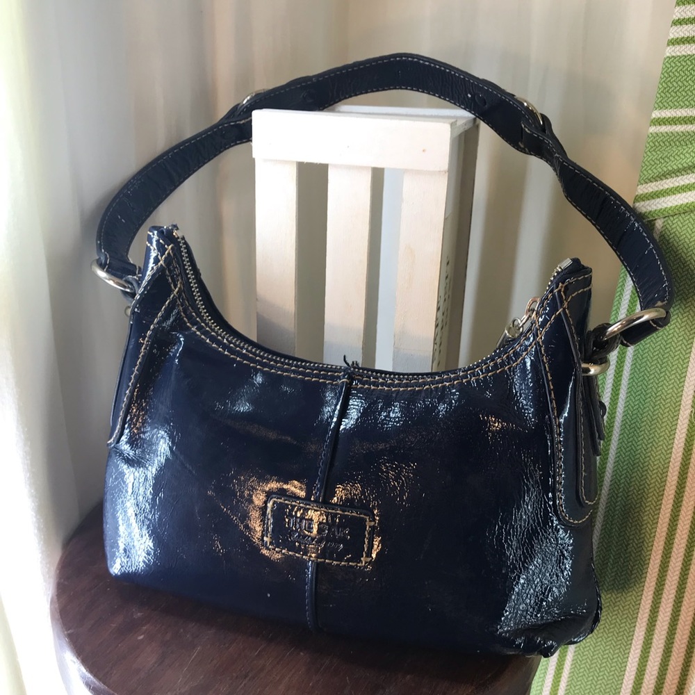 The Sak Small Blue Handbag Purse Details Navy Blue